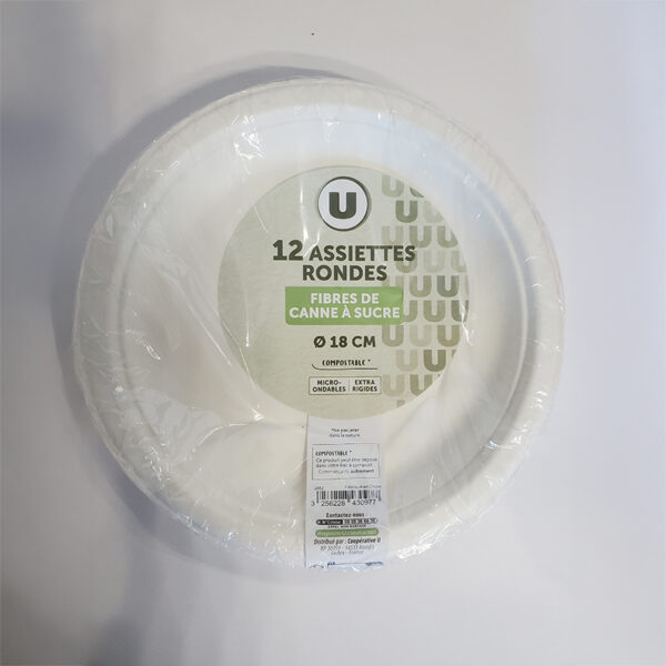 Assiette ronde pulpe U 18cm x12